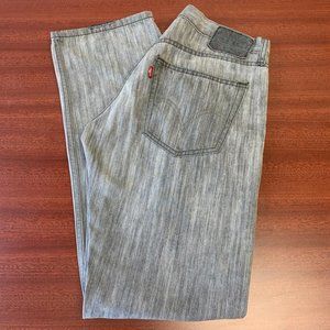Men's Gray 514 Slim Straight High Rise Mom Jeans